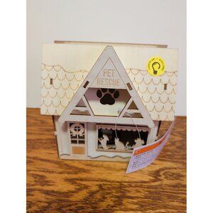 Lighted house, pet rescue